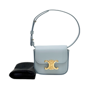 Celine Triomphe Mini Corssbody Bag Blue Calfskin